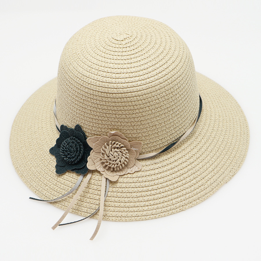 Sommer-Strohhut für Damen mit breiter Krempe, Sonnenhut für Sonnenschutz und Sonnenschutz, Strand-Sonnenhut, faltbar, Reisen, koreanischer Stil, All-Match_voghion.com