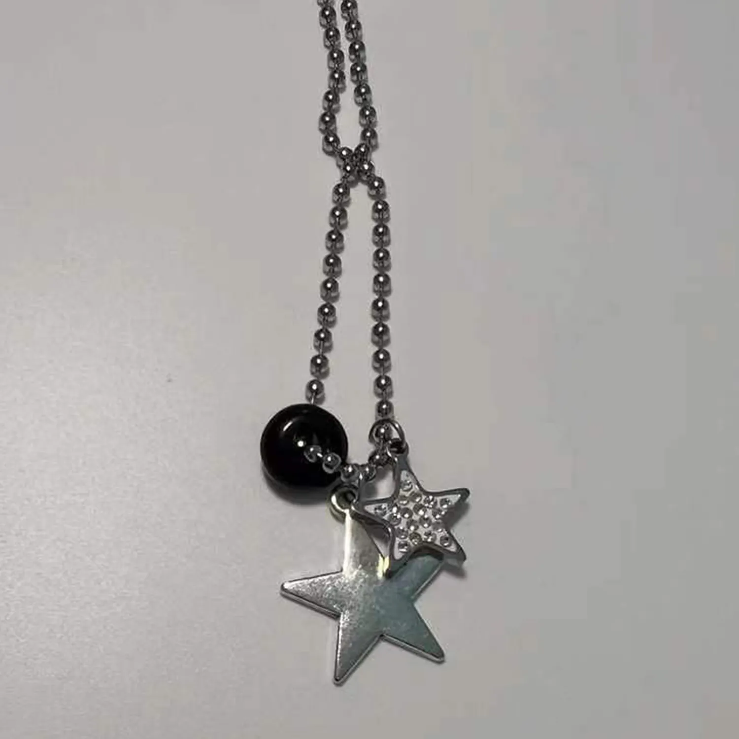 Collane con ciondolo, perline a stella con strass, collana in metallo, moda, clavicola, regalo, gioielli Y2K per donne, accessori_voghion.com