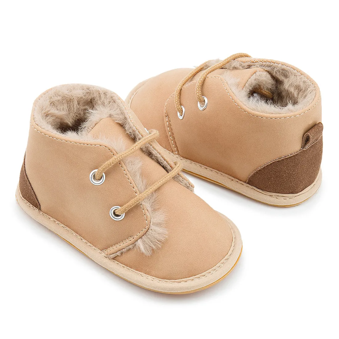 Botines de nieve de invierno para bebé, cálidos y esponjosos, Happysteps, botas para niño y niña, suela de goma, antideslizantes, suaves, para recién nacidos_voghion.com
