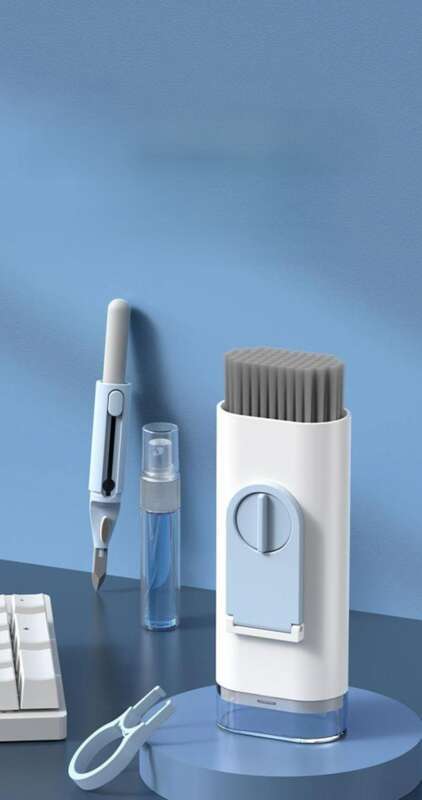 Set di spazzole per tastiera per computer multifunzione Seven In One, dispositivo per la pulizia e la rimozione della polvere degli auricolari Bluetooth, con_voghion.com