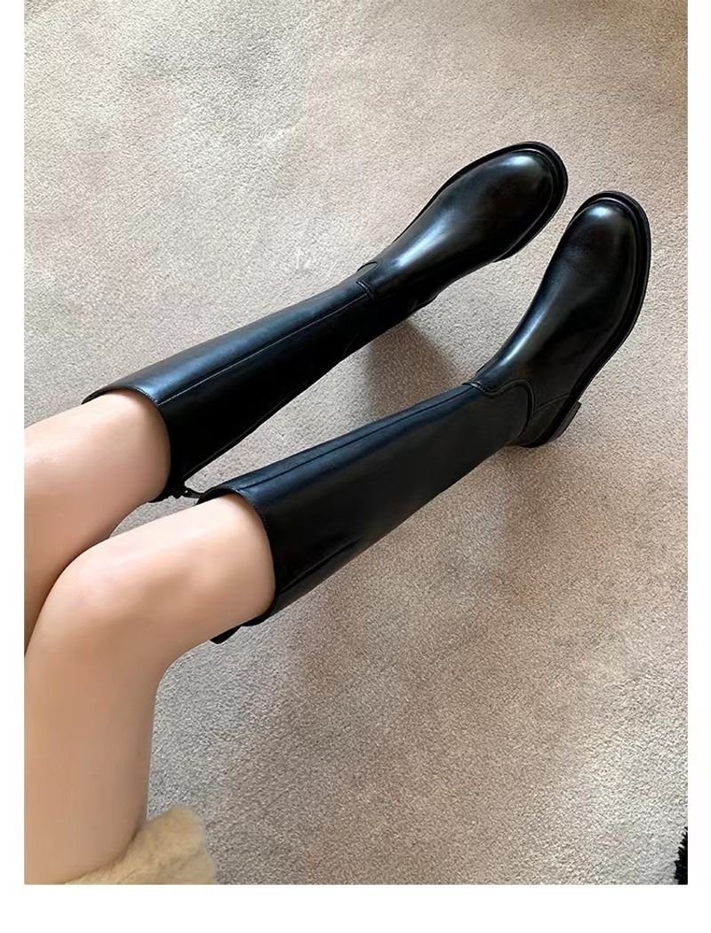 Hot Selg high-end minimalistlik ümmargune varvas madala kontsaga külgmine tõmblukk Moodne naiste peen kvaliteetne pika jalaga ratsu_voghion.com