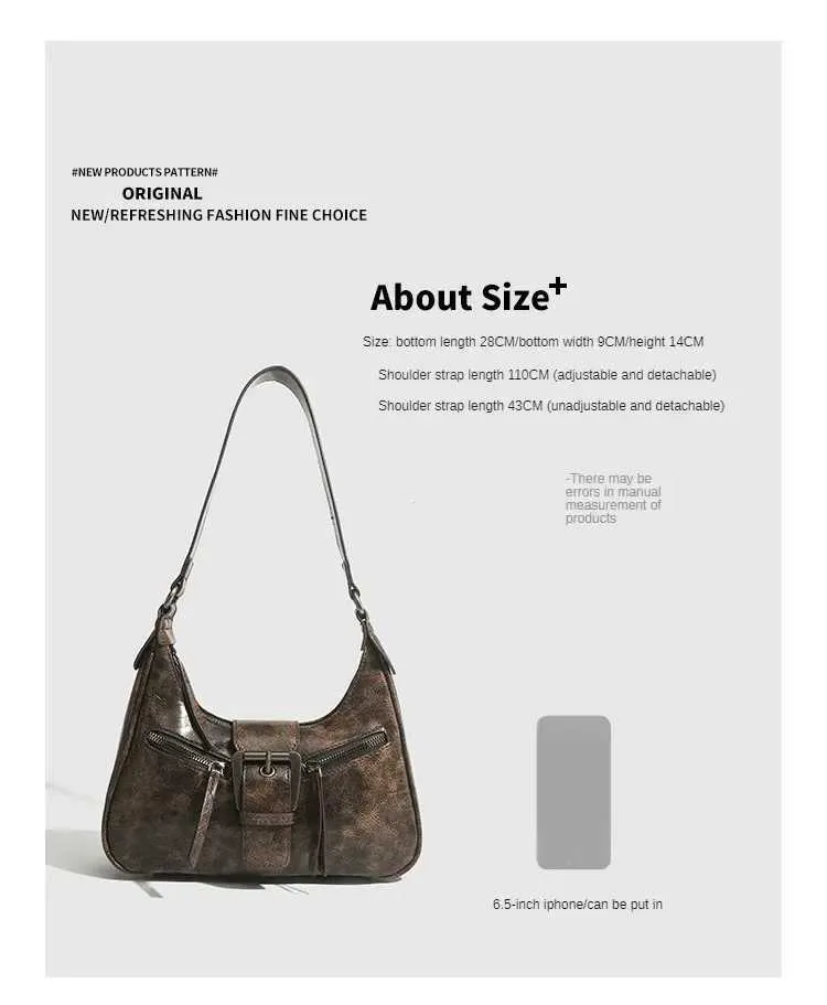 Retro stiliaus PU odos moteriškos rankinės per petį, 2024 m., maža, vintažinė, moteriška rankinė per petį, skirta pažastims, madingas dizainas_voghion.com