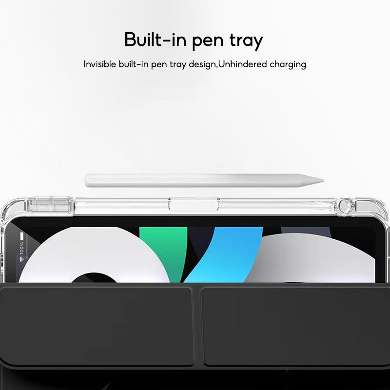 Carcasă transparentă pentru iPad Air 6 M2 5 4 10.9 inch Pro 11 M4 2024 10.9 Gen 9.7 10.2 6.5 Mini 6, husă pentru tabletă cu suport pentru creion_voghion.com