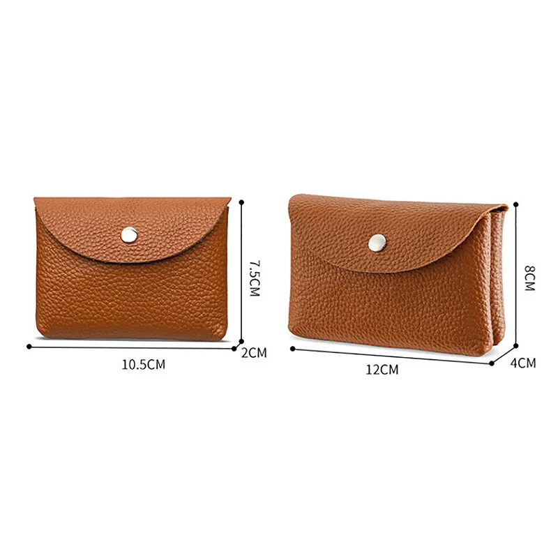 Cowhide Women's Small Purses Fashion Female Short Coin Wallets Pouch Handbag For Girls Card Holder Money Bag_voghion.com