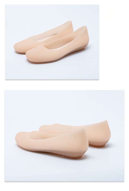 2025 Summer New Flat Heel Jelly Sandals Outdoor Lightweight Beach Single Layer Plastic Waterproof Shoes_voghion.com