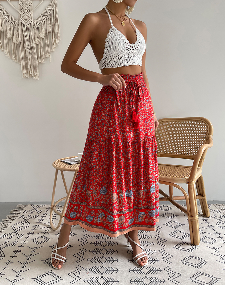 Damen Midirock Sommer Für Den Urlaub Plus Size Rock_voghion.com