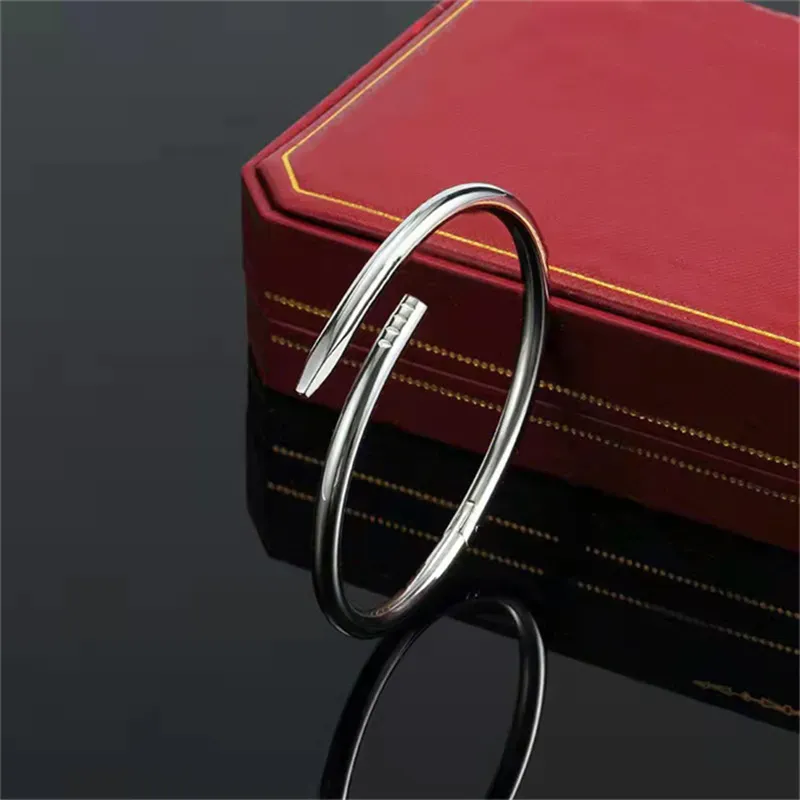 Náramek Love Nail Bracelet Designer Bangles pro ženy, pánské náramky z nerezové oceli, slitiny, pulsera, pulsery, pozlacené, zlaté, růžové_voghion.com
