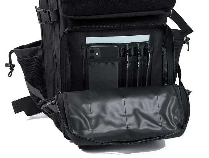 Zaino tattico da 25L/45L per donna/uomo, per sopravvivenza all'aperto, con taglio laser, Molle, per escursionismo, scuola, palestra, zaino con doppia tazza_voghion.com