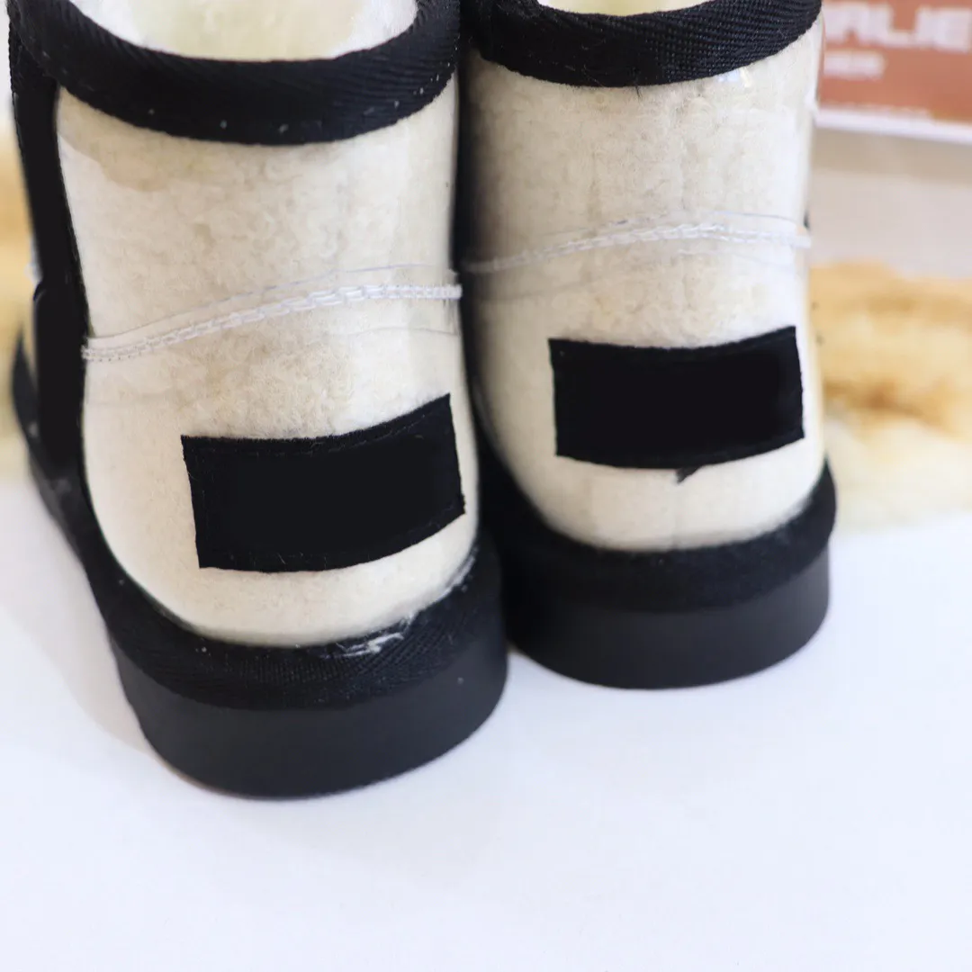Winter Children Snow Transparent waterproof Plush Warm Shoes Kids Boots Thick Sole Anti-slip Ultra Mini Boot Baby Boys_voghion.com