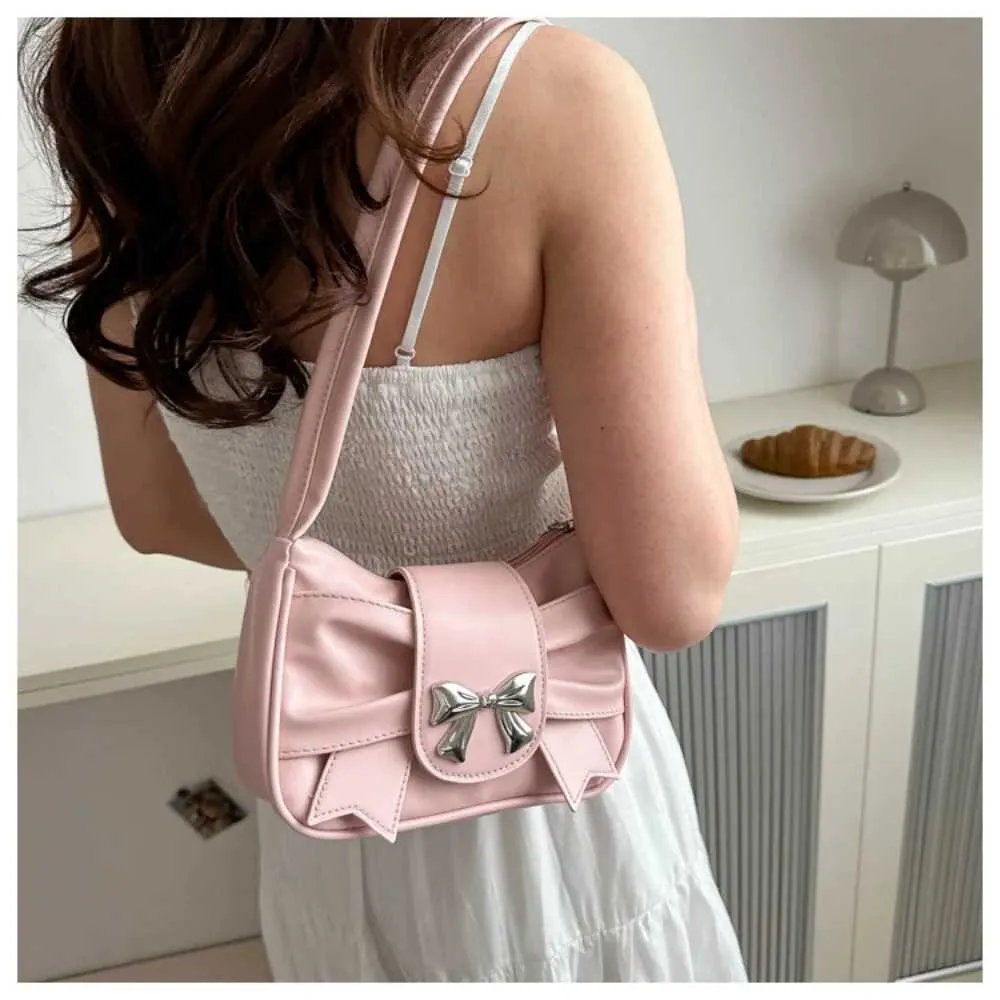 Sac à bandoulière plissé avec nœud coréen pour femme, nouveau sac à main printemps-été 2024, Handba241024_voghion.com