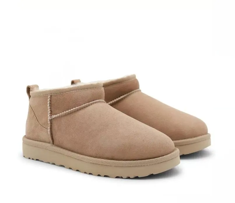 Mann Damen Ultra Mini Tasman Zöpfe Maxi Curly Hausschuhe gemütliche Schaffell Schneestiefel Winter warme Stiefel schönes Geschenk_voghion.com