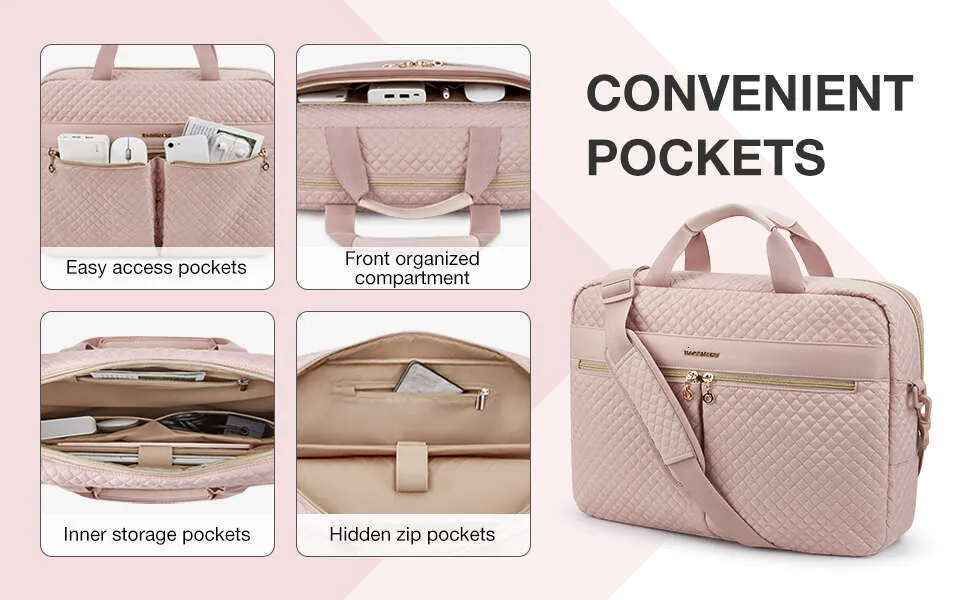 Servietă pentru laptop BAGSMART de 17,3/15,6 inch pentru femei, geantă de mână pentru computer, geantă de birou, călătorii, afaceri_voghion.com