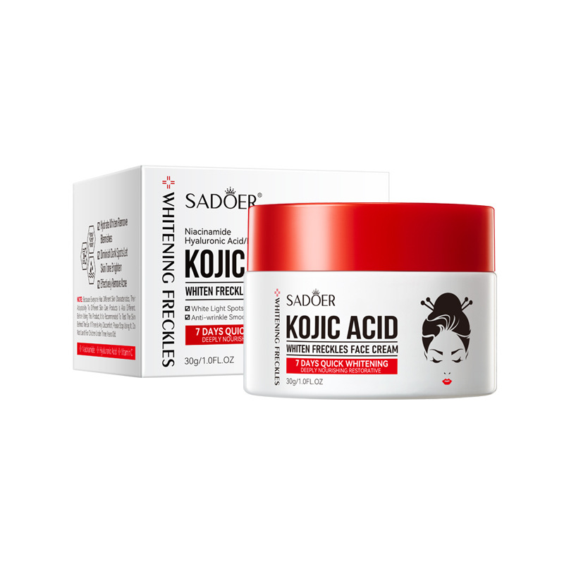 Crème pour le visage éclaircissante, rajeunissante et éliminant la mélanine à l'acide kojique SADOER_voghion.com