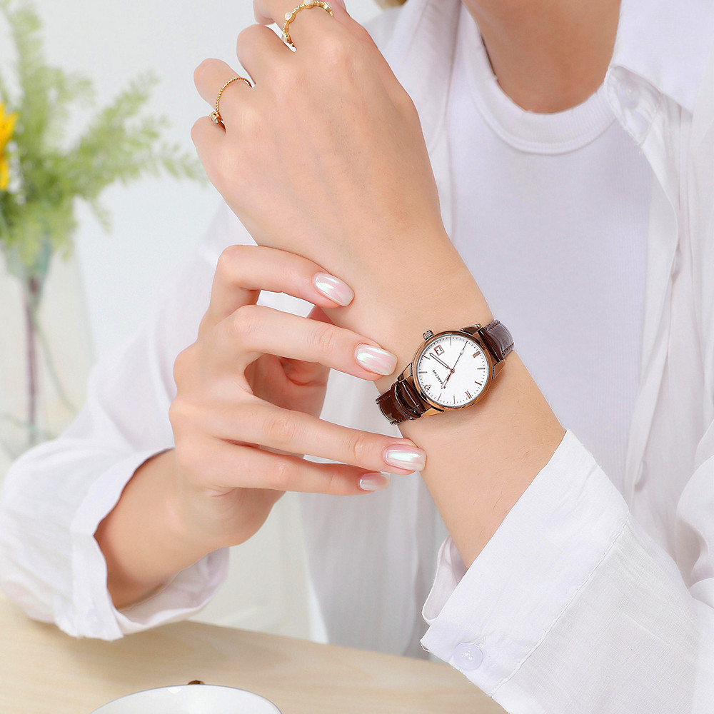 New Fashionable Trendy Women's with Calendar and Running Second Design Quartz Pointer Glow Watch_voghion.com