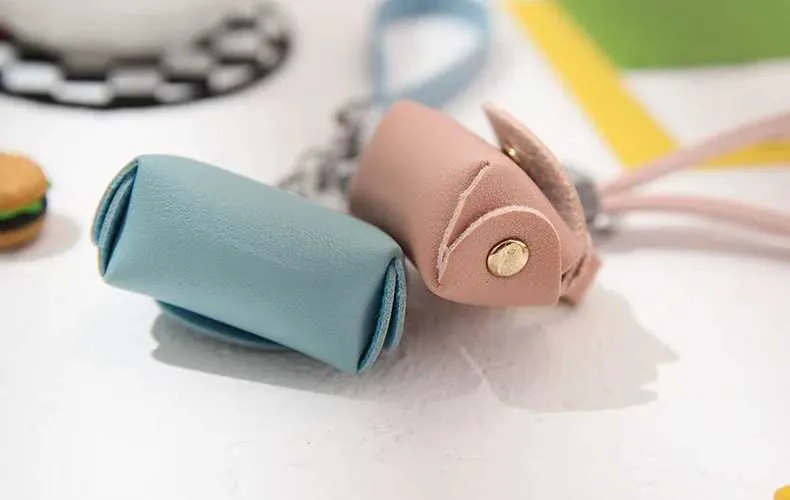 Süße Mini-Geldbörsen Mädchen kleine Kopfhörer-Box weiches Leder Haushälterin Schlüsselanhänger Brieftasche Beutel Frauen Taschen tragbar_voghion.com