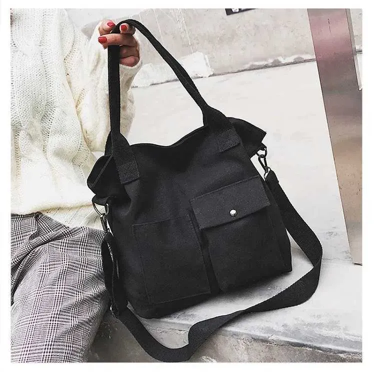 Sac à main étudiant Fi sail Shoder grande capacité couleur unie shopping décontracté Fem sac en forme de croix 2024 Y241109_voghion.com