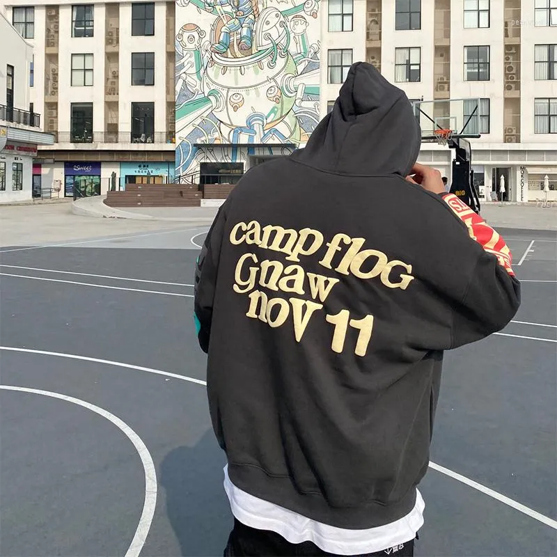 Herenhoodies Haruku Graffiti Lucky Me I See Ghosts Letter Winter Sweatshirts Heren en Dames Hoodie Hip Hop Oversized_voghion.com
