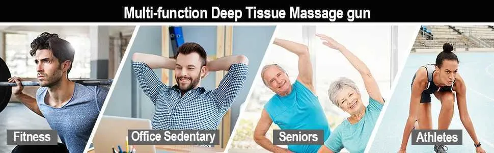 6-Speed Massage Gun - 4 Heads｜Shoulder/Leg Pain Relief_voghion.com
