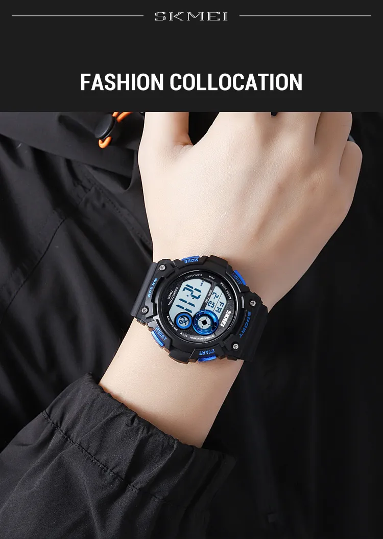 Orologio da polso elettronico alla moda per bambini, studenti, adolescenti, resistente all'acqua, orologi digitali sportivi per uomo_voghion.com