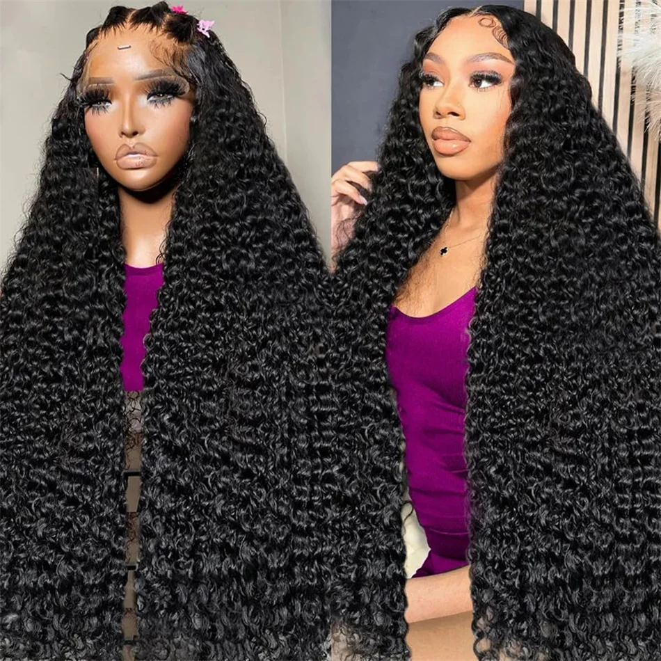 Brazilian Curly Human Hair Wig 13X6 HD Lace Frontal Wig 13x4 Transparent Lace Front Wig 30 32 Inch 4x4 6x6 Closure Wig For Women