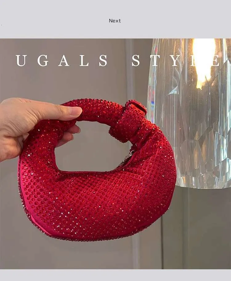 Borsa a tracolla da donna in raso con pochette da sera in cristallo lucido Dias, da sposa e da festa_voghion.com