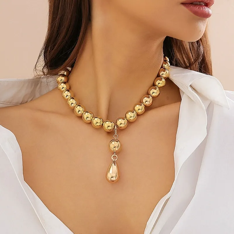 Colliers pendentifs Collier goutte d'eau Perles délicates Accessoire à la mode 634D_voghion.com