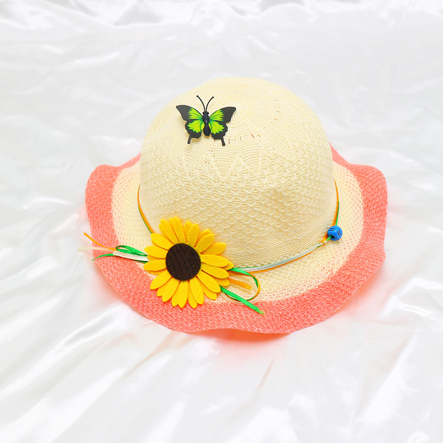 Children's baby girl sun hat thin hat sun protection sun hat summer cute girl beach princess straw hat_voghion.com