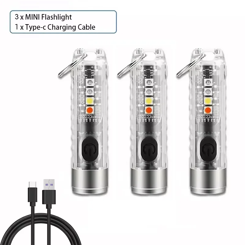 Mini Portable Keychain Flashlight With Usb Charging And Magnet_voghion.com
