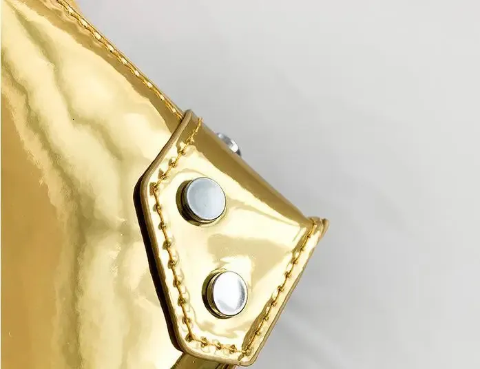 Borsa a tracolla da donna elegante borsa a spalla quadrata oro_voghion.com