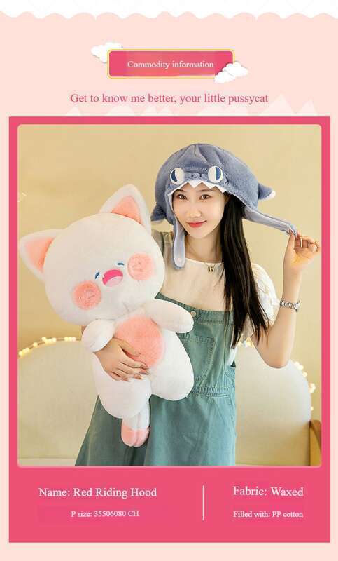 Shark Plush Toy Doll Cute Cat Pillow Birthday Gift_voghion.com