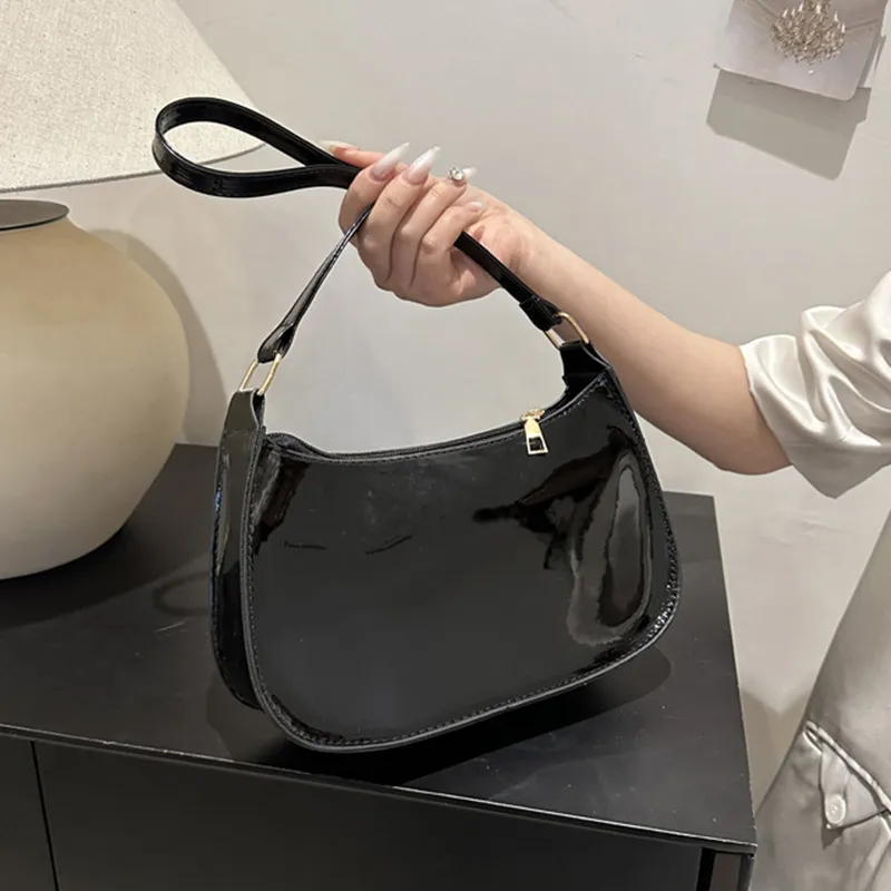 Borsa a tracolla da donna in pelle PU tinta unita retrò, borse alla moda, borse casual hobo e borsette da donna_voghion.com