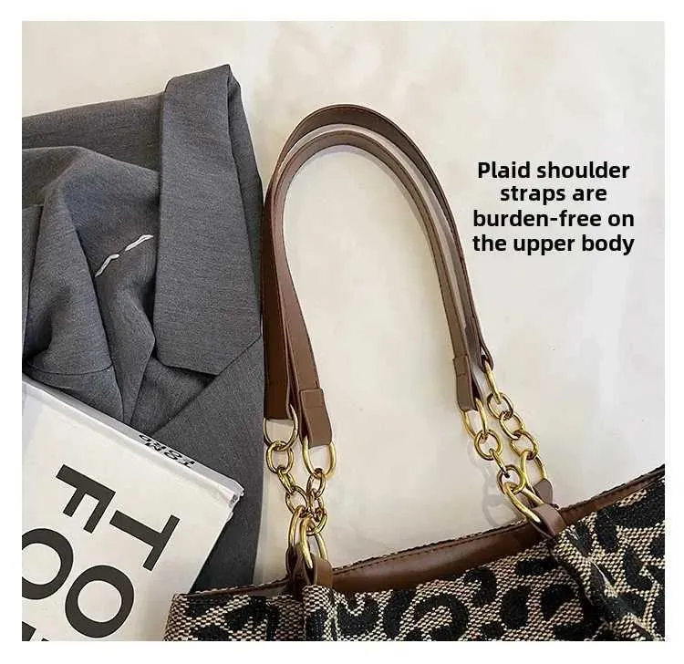 Trendig damaxelremsväska med leopardmönster i bohemisk stil_voghion.com