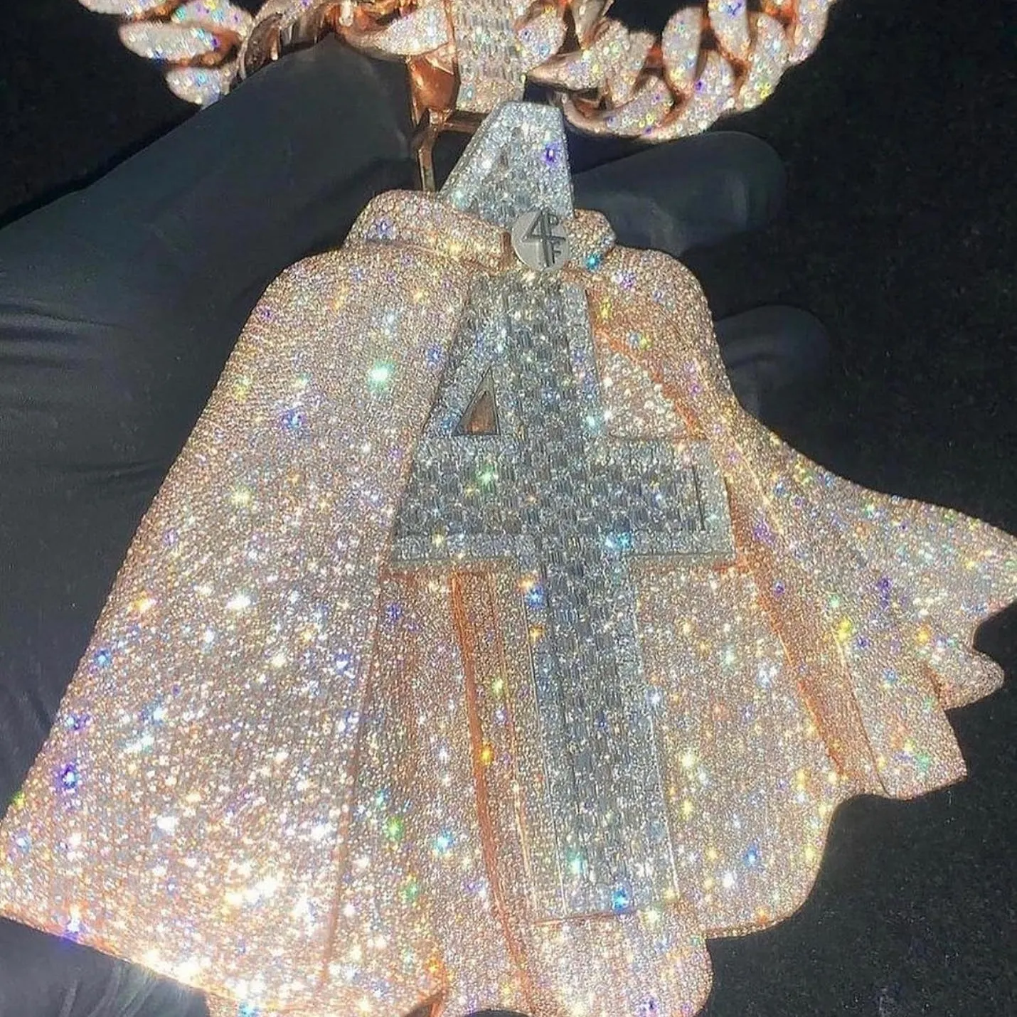 Pendant 15mm Hip Hop VVS Diamond Baguette Cuban Link Chain Moissanite Sier Jewelry Box Necklaces Hiphop_voghion.com