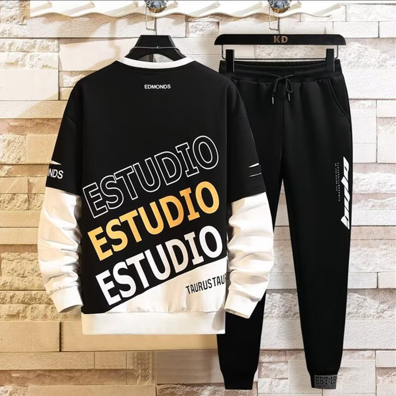Pullover Herren Dünnes Langarm T-Shirt Trendy Jugend Student Frühling und Herbst Lockeres Rundhals-Unterhemd M-5XL_voghion.com