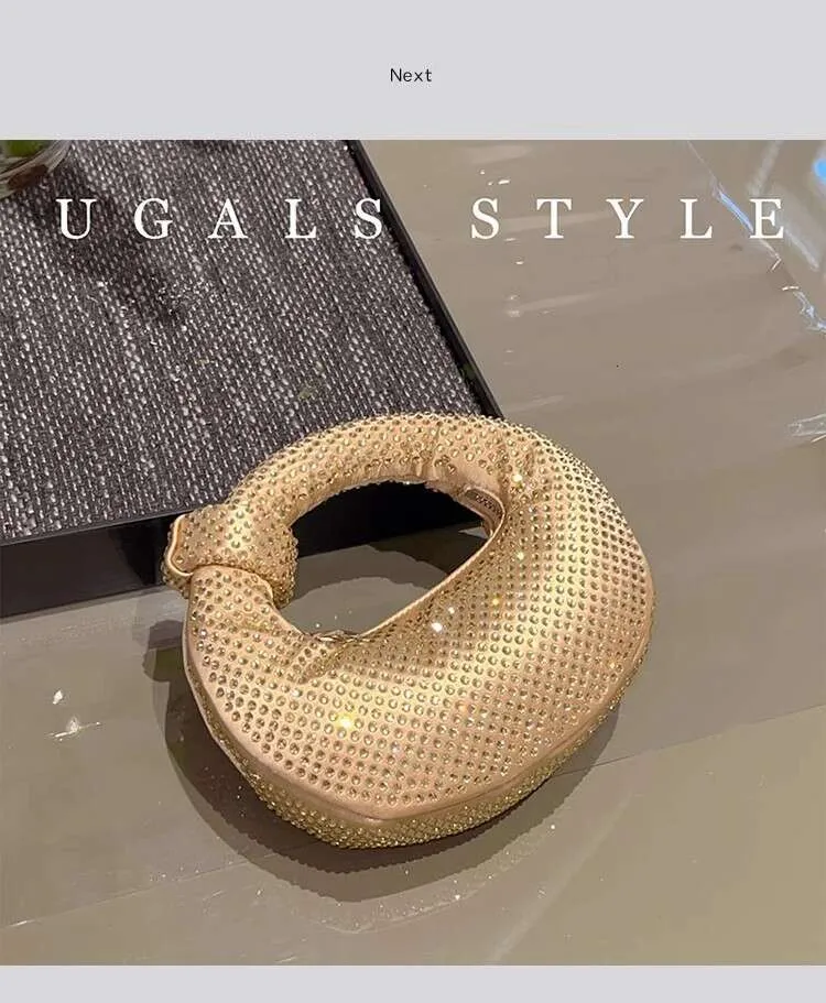 Borsa a tracolla da donna in raso con pochette da sera in cristallo lucido Dias, da sposa e da festa_voghion.com