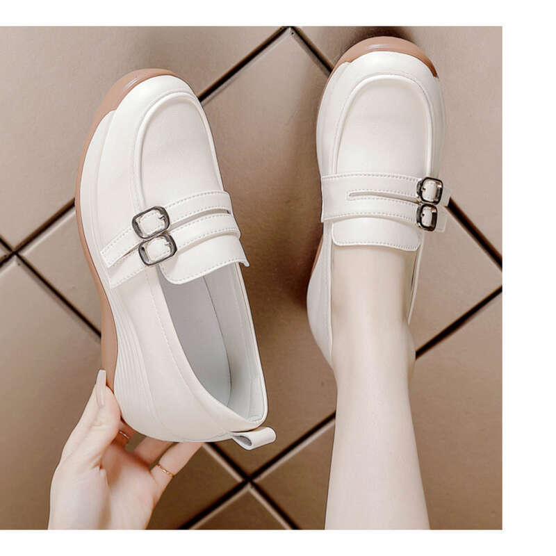 Spring New Comfortable Thick Bottomed Lefou Slope With Women's Shoes_voghion.com