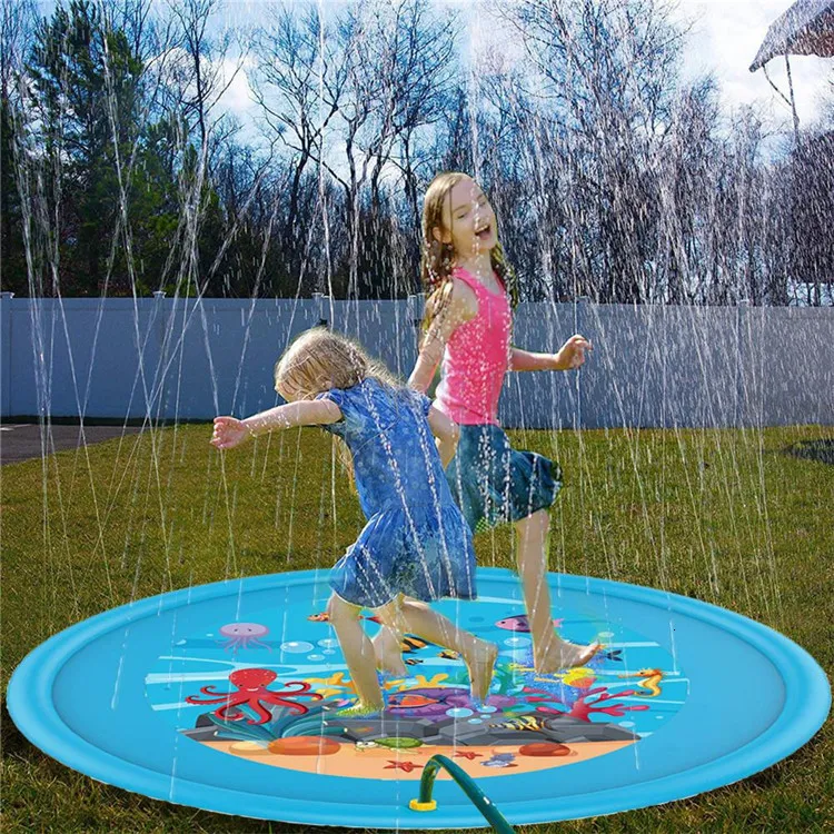 Kum Oyunu Eğlenceli Yaz Havuzu 100cm Çocuk Açık Çim Oyuncakları Sprey Pedi Çocuk Su Çeşmesi 230628_voghion.com