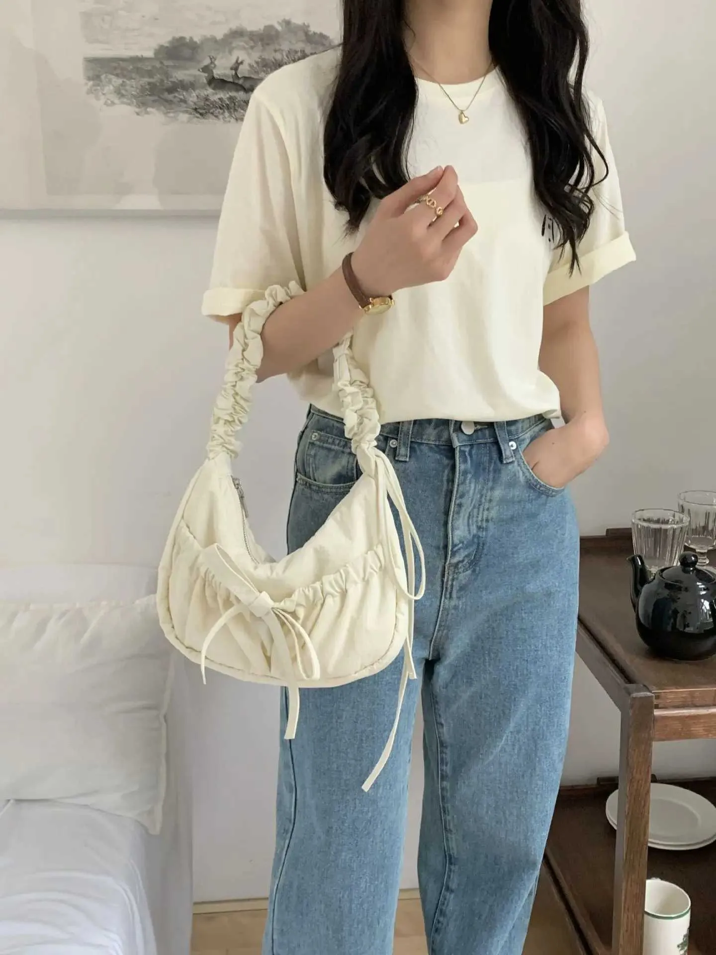 Womens Waterproof Nylon Shoulder Bag Large Capacity Handbag Tote_voghion.com