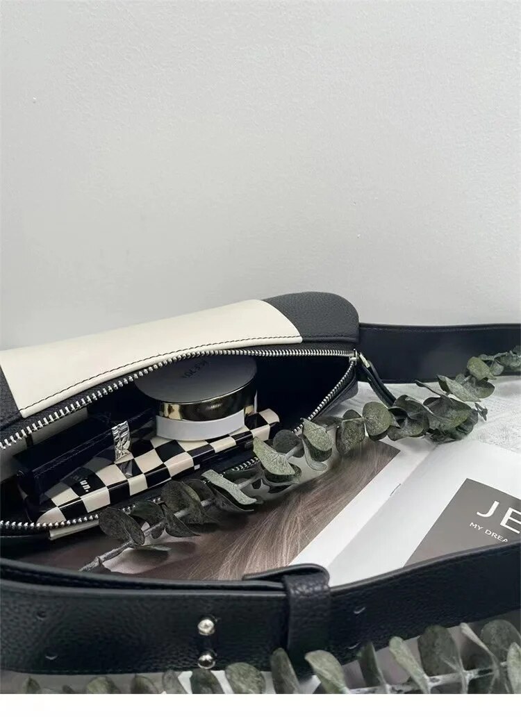 Nouveau porte-stylo cylindrique sous les aisselles large sangle couleur assortie tube de bambou sac à bandoulière_voghion.com