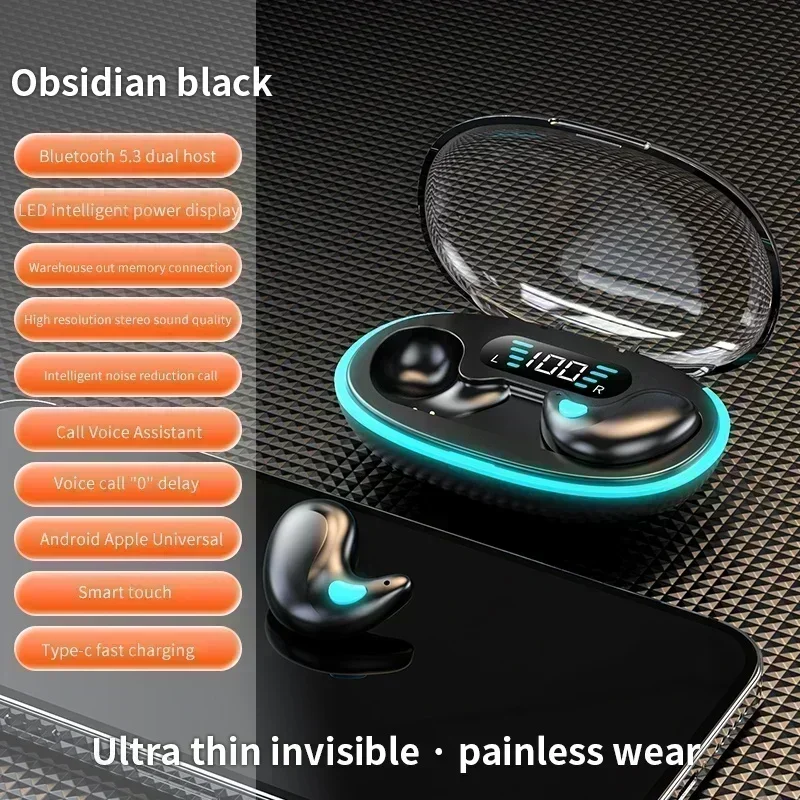 Wireless Sleeping Earbuds Tws Bluetooth Headphones With Mic Hd_voghion.com