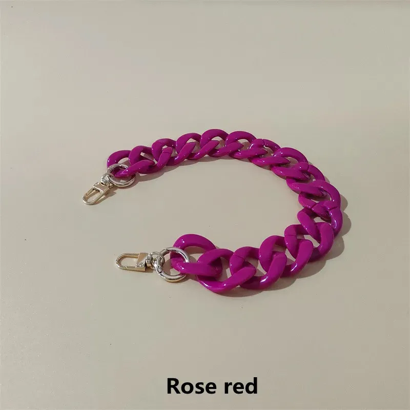Rășină la modă acrilic plastic PVC curea lanț înlocuire geantă de mână cu cârlige cu strângere DIY mâner poșetă accesorii piese geantă_voghion.com
