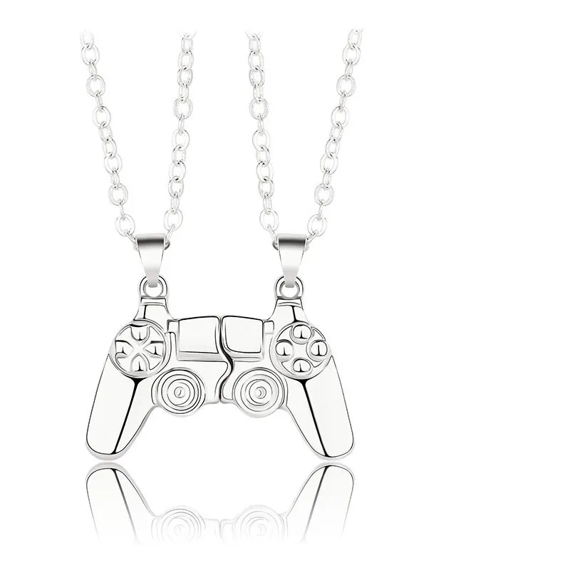 Catene Collana magnetica Console di gioco Coppia Un paio di pietra di magnetite Personalità Uomini e donne Regalo di San Valentino_voghion.com