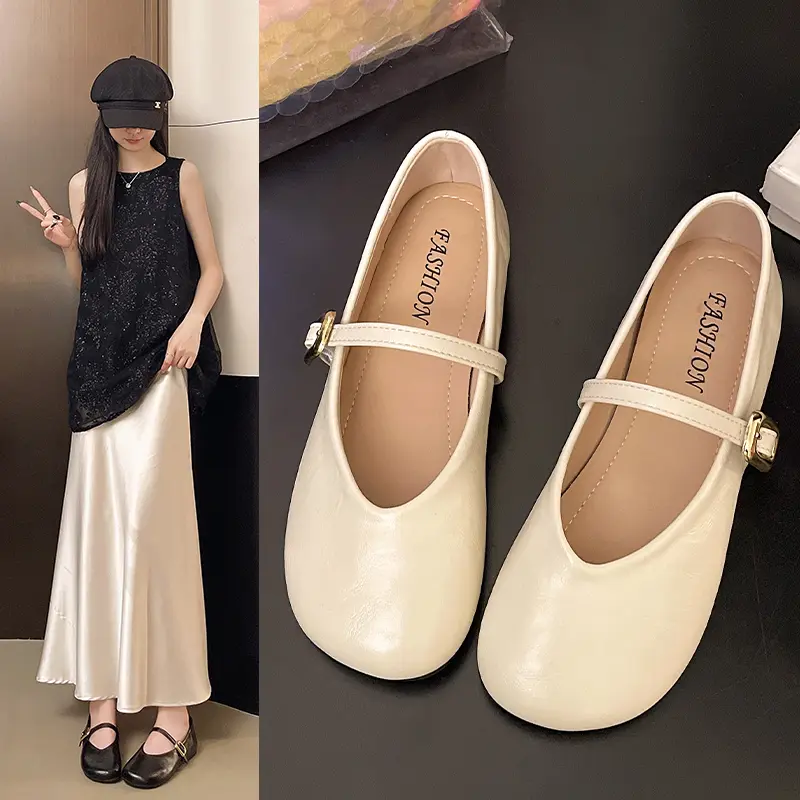 Ballerine donna stile mary jane scarpe comode casual_voghion.com