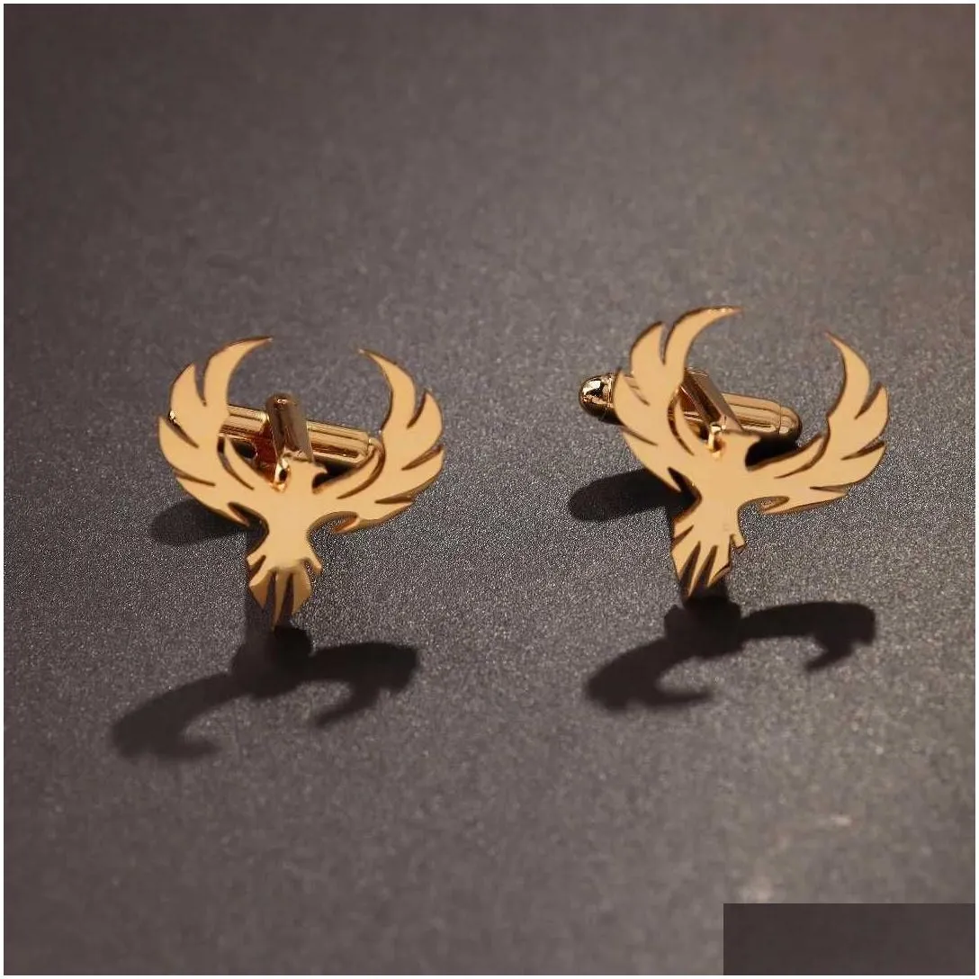 Gemelli da uomo in acciaio inossidabile con leone, aquila, croce, distintivo Sikh, spilla per camicia da sposa, consegna a domicilio Dhtzw_voghion.com