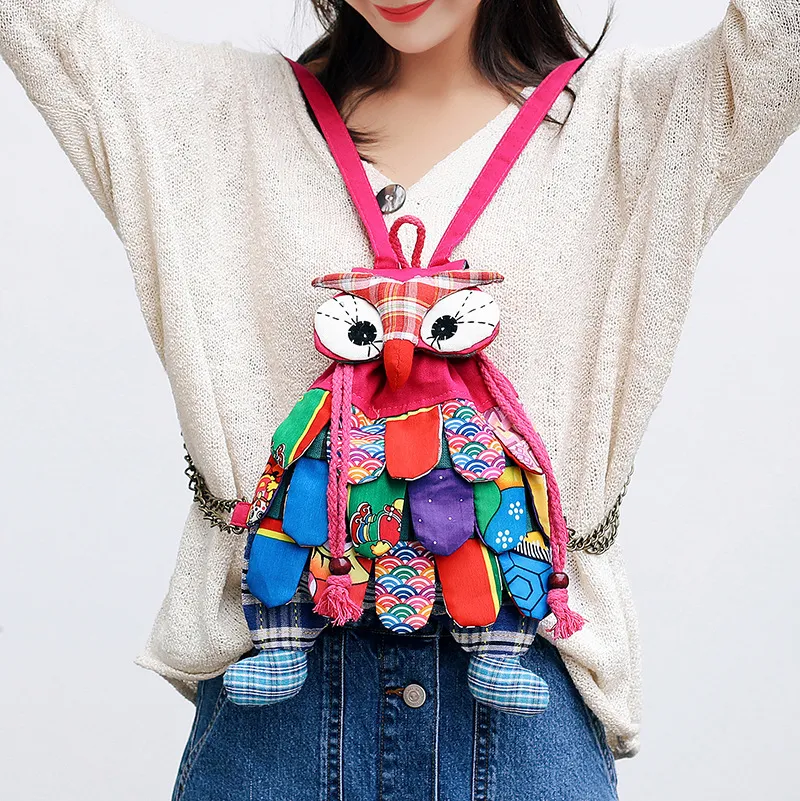 Zaini per bambini Moda Novità Autunno Inverno Bambini Spalle retrò da clown Studenti Borse da scuola Ragazze adolescenti Cartoni animati_voghion.com