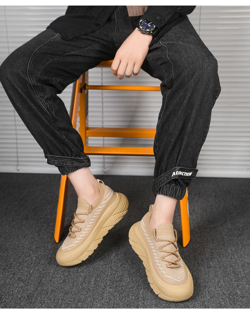 Atmungsaktive Mesh-Herren-Sportschuhe in koreanischer Version, vielseitige, dicke Sohle, rutschfeste Freizeitschuhe,_voghion.com