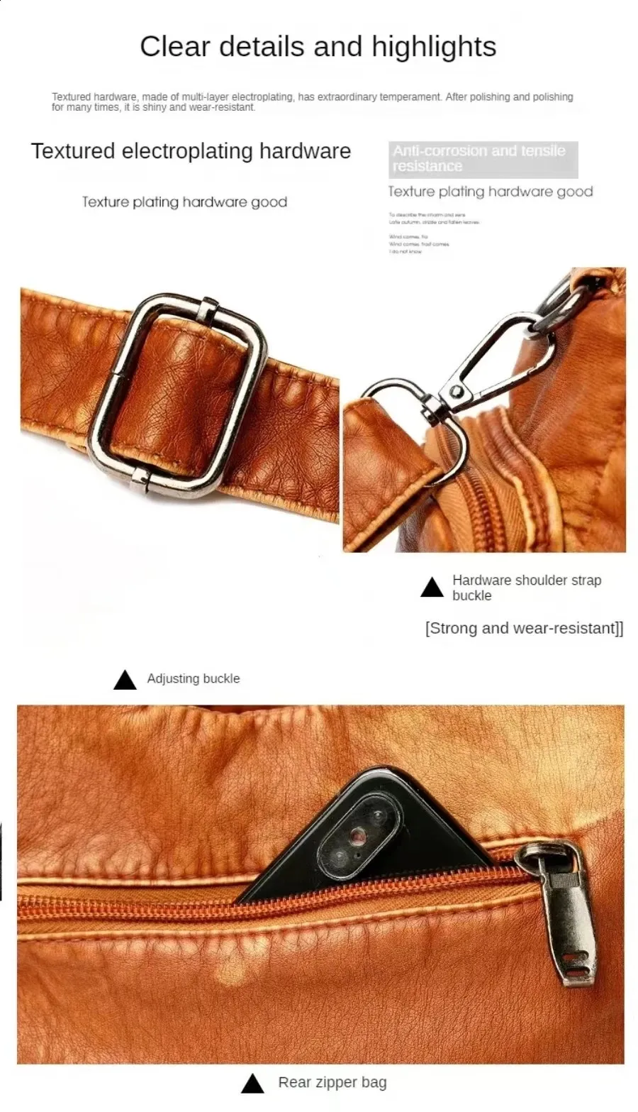 Y2K Donna Vintage Punk Spalla Goth Moda Grande Capacità Borsa Tote Morbida Pelle PU Borsa Rivetto Moto Crossbody_voghion.com