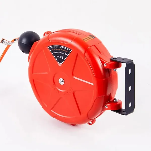 Enrouleur de tuyau de compresseur d'air rétractable de 10 mètres, fixé au mur avec support rotatif et raccord rapide, doté d'un_voghion.com