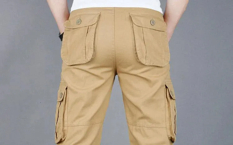 Pantalones tácticos de carga para hombre, de algodón, para trabajo al aire libre, talla grande, camuflaje, senderismo, 250624_voghion.com
