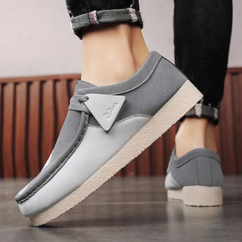Scarpe casual da uomo in scamosciato comode slip-on da camminata_voghion.com